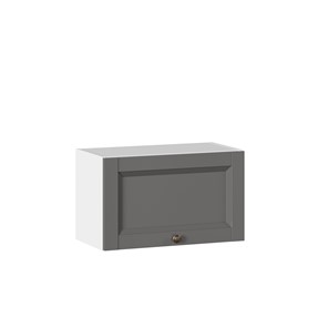 Шкаф настенный Амели-3 600 горизонтальный ЛД 299.710.000.061, Белый/Оникс серый в Южно-Сахалинске - предосмотр