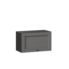 Навесной шкаф Амели-3 600 горизонтальный ЛД 299.710.000.062, Черный/Оникс серый в Южно-Сахалинске - предосмотр