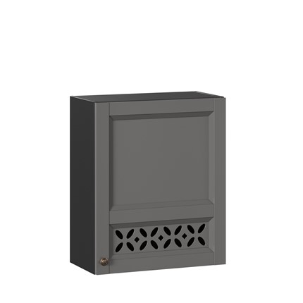 Навесной кухонный шкаф Амели-3 600 ЛД 299.350.000.031, Черный/Оникс серый в Южно-Сахалинске - изображение