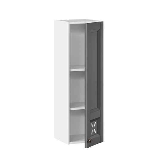 Кухонный навесной шкаф Амели-3 высокий 300 ЛД 299.410.000.037, Белый/Оникс серый в Южно-Сахалинске - изображение 1