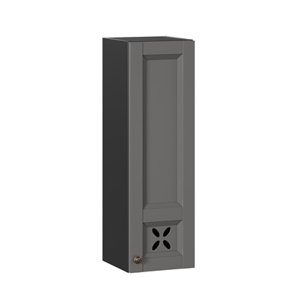 Шкаф настенный Амели-3 высокий 300 ЛД 299.410.000.038, Черный/Оникс серый в Южно-Сахалинске - изображение