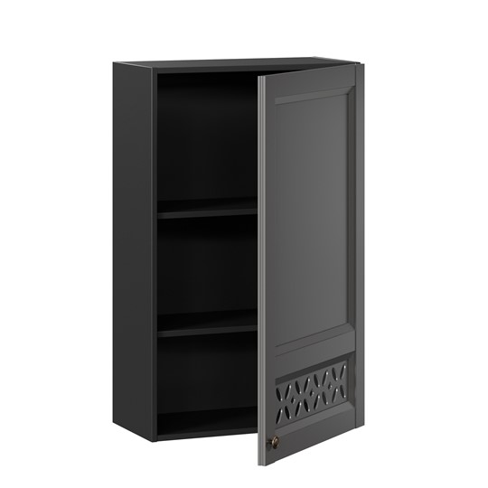 Навесной кухонный шкаф Амели-3 600 ЛД 299.350.000.031, Черный/Оникс серый в Южно-Сахалинске - изображение 1