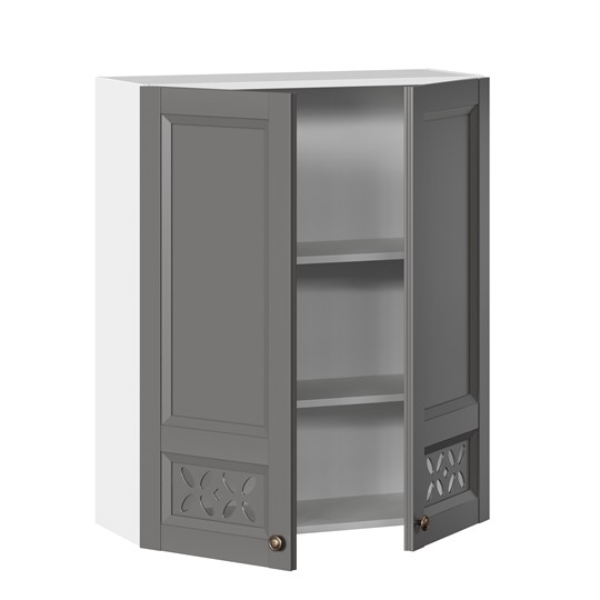 Шкаф на кухню Амели-3 высокий 800 ЛД 299.460.000.049, Белый/Оникс серый в Южно-Сахалинске - изображение 1