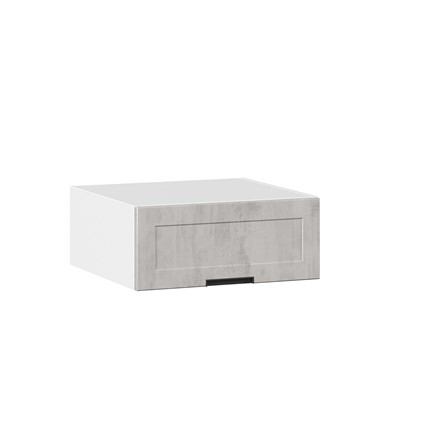 Кухонный шкаф антресоль 600 Джамис ЛД 296.300.000.015, Белый/Белый камень в Южно-Сахалинске - изображение