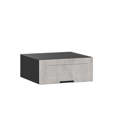 Навесной кухонный шкаф антресоль 600 Джамис ЛД 296.300.000.057, Чёрный/Белый камень в Южно-Сахалинске - изображение
