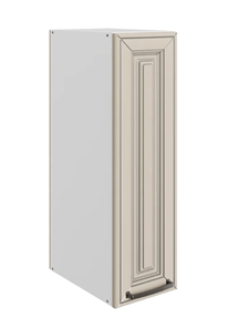 Шкаф на кухню Атланта L200 H720 (1 дв. гл.) эмаль (белый/сливки патина платина) в Южно-Сахалинске - предосмотр