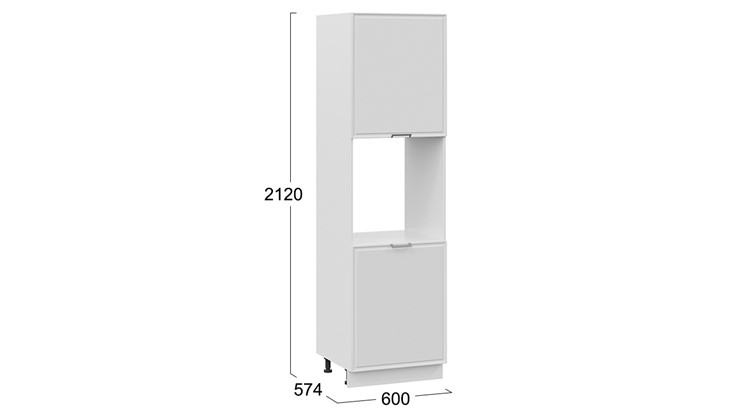 Шкаф-пенал кухонный Белладжио 1П6 (Белый, Фон белый) в Южно-Сахалинске - изображение 2