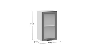 Кухонный шкаф Белладжио 1В4С (Белый, Софт графит) в Южно-Сахалинске - предосмотр 2