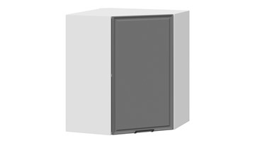 Шкаф навесной Белладжио 1В6У (Белый, Софт графит) в Южно-Сахалинске - предосмотр