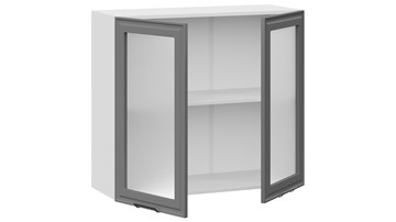 Шкаф кухонный Белладжио 1В8С (Белый, Софт графит) в Южно-Сахалинске - предосмотр 1
