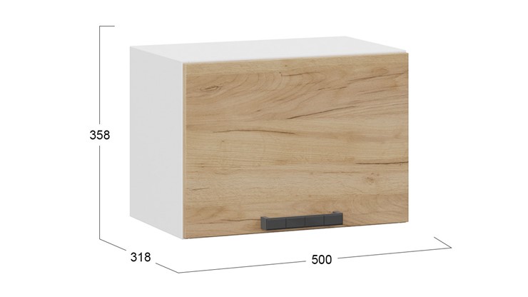 Кухонный шкаф Детройт 1В5Г (Белый/Дуб Крафт золотой) в Южно-Сахалинске - изображение 2