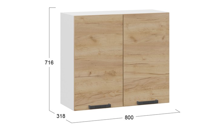 Шкаф кухонный Детройт 1В8 (Белый/Дуб Крафт золотой) в Южно-Сахалинске - изображение 2