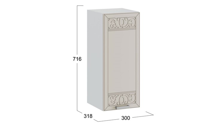Кухонный навесной шкаф Долорес 1В3 (Белый/Крем) в Южно-Сахалинске - изображение 2