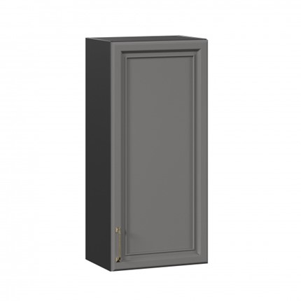 Кухонный навесной шкаф Джелатто 450 высокий ЛД 241.430.000.153, Черный/Оникс серый в Южно-Сахалинске - изображение