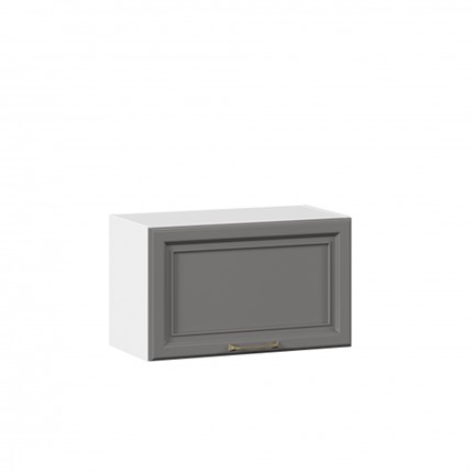 Навесной шкаф Джелатто 600 горизонтальный ЛД 241.710.000.119, Белый/Оникс серый в Южно-Сахалинске - изображение