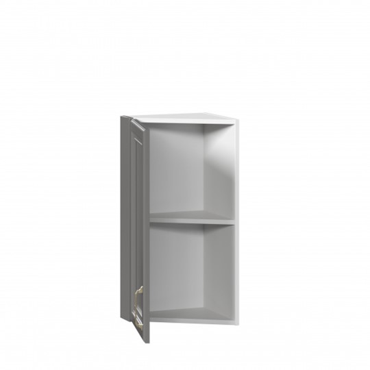 Навесной кухонный шкаф Джелатто окончание 350 ЛД 241.690.000.118, Белый/Оникс серый в Южно-Сахалинске - изображение 1