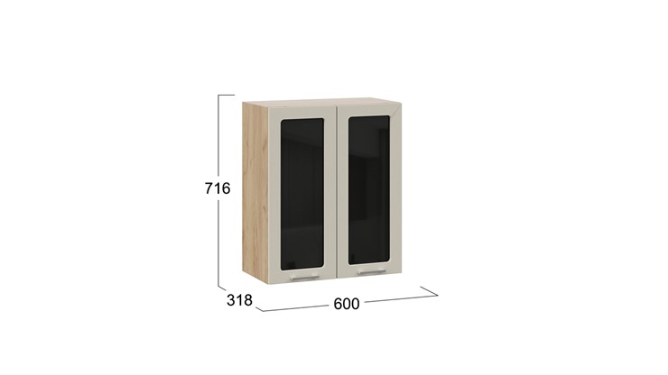 Кухонный шкаф Габриэлла 1В6С (Дуб Крафт золотой/Крем) в Южно-Сахалинске - изображение 2