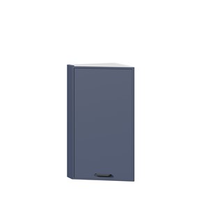 Навесной кухонный шкаф окончание Индиго ЛД 298.690.000.118, Белый/Тёмно-синий в Южно-Сахалинске