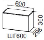 Шкаф настенный Прованс ШГ600/360, фисташковый в Южно-Сахалинске - изображение