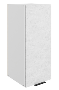 Шкаф на кухню Стоун L300 Н720 (1 дв. гл.) (белый/белая скала) в Южно-Сахалинске