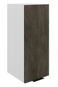 Шкаф навесной Стоун L300 Н720 (1 дв. гл.) (белый/камень темно-серый) в Южно-Сахалинске