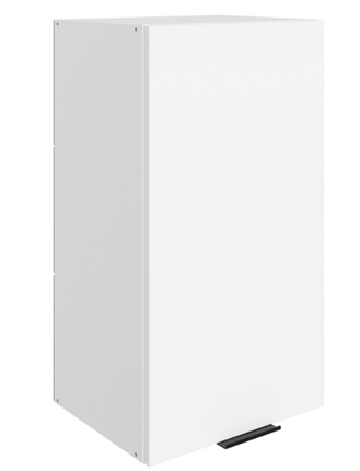 Навесной шкаф Стоун L400 Н720 (1 дв. гл.) (белый/джелато софттач) в Южно-Сахалинске - изображение