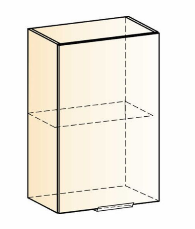 Кухонный навесной шкаф Стоун L450 Н720 (1 дв. гл.) (белый/джелато софттач) в Южно-Сахалинске - изображение 1