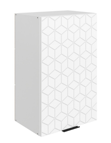 Кухонный шкаф Стоун L450 Н720 (1 дв. гл.) с фрезировкой (белый/джелато софттач) в Южно-Сахалинске