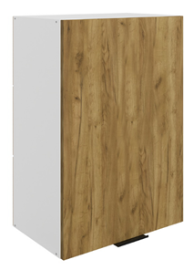 Навесной кухонный шкаф Стоун L500 Н720 (1 дв. гл.) (белый/акация светлая) в Южно-Сахалинске