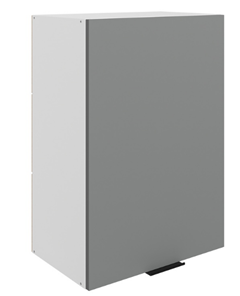 Настенный шкаф Стоун L500 Н720 (1 дв. гл.) (белый/оникс софттач) в Южно-Сахалинске - предосмотр