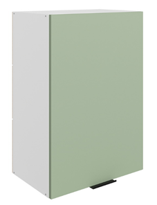 Кухонный навесной шкаф Стоун L500 Н720 (1 дв. гл.) (белый/полынь софттач) в Южно-Сахалинске
