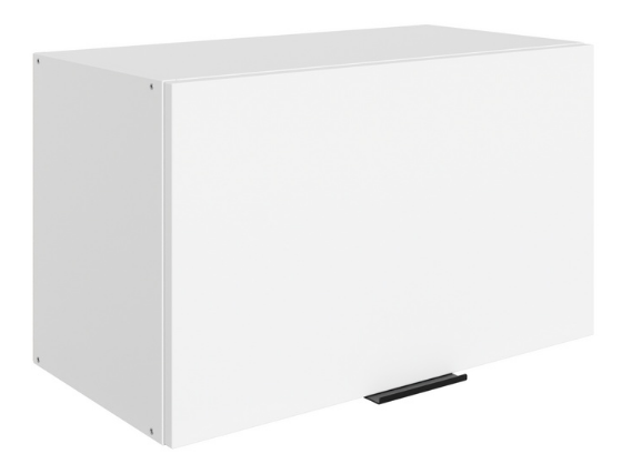 Шкаф кухонный Стоун L600 Н360 (1 дв. гл.) (белый/джелато софттач) в Южно-Сахалинске - изображение