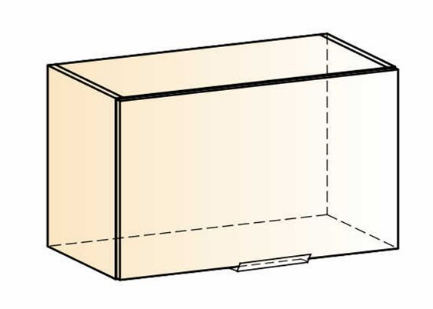 Шкаф кухонный Стоун L600 Н360 (1 дв. гл.) (белый/джелато софттач) в Южно-Сахалинске - изображение 1