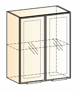 Шкаф настенный Стоун L600 Н720 (2 дв. рам.) в Южно-Сахалинске - предосмотр 1