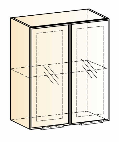 Шкаф настенный Стоун L600 Н720 (2 дв. рам.) в Южно-Сахалинске - изображение 1