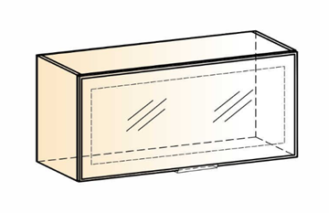 Шкаф навесной Стоун L800 Н360 (1 дв. рам.) в Южно-Сахалинске - предосмотр 1