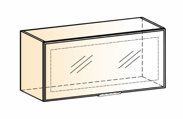 Шкаф навесной Стоун L800 Н360 (1 дв. рам.) в Южно-Сахалинске - изображение 1