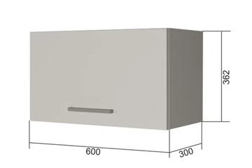 Кухонный шкаф В360, Белое гладкое Ламарти/Антрацит в Южно-Сахалинске - предосмотр