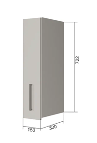 Кухонный шкаф В7 15, Сатин/Антрацит в Южно-Сахалинске - предосмотр