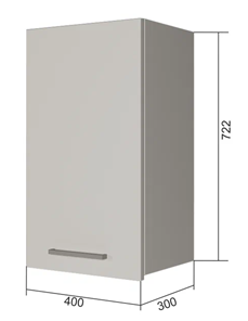 Шкаф на кухню В7 40, МДФ Софт бирюза/Антрацит в Южно-Сахалинске - предосмотр