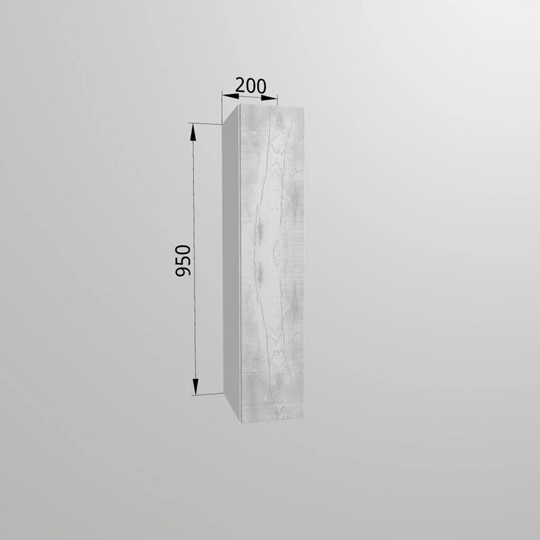 Навесной кухонный шкаф В9 20, Бетон пайн/Белый в Южно-Сахалинске - изображение 1