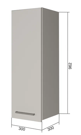 Кухонный шкаф В9 30, Бетон пайн/Белый в Южно-Сахалинске - изображение