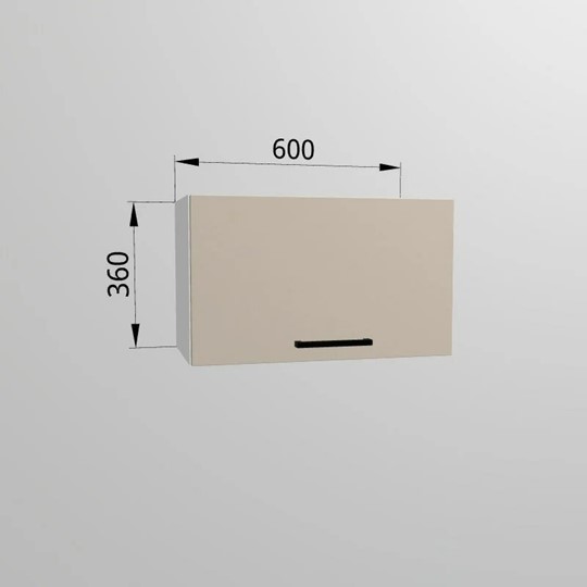 Настенный шкаф ВГ 60, Сатин/Белый в Южно-Сахалинске - изображение 1