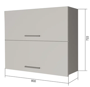 Кухонный навесной шкаф ВГ2 80, МДФ Океания/Антрацит в Южно-Сахалинске - предосмотр