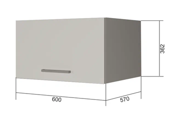 Кухонный навесной шкаф ВГ60Г, МДФ Океания/Антрацит в Южно-Сахалинске