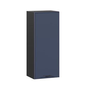Навесной кухонный шкаф высокий 400 Индиго ЛД 298.420.000.151, Чёрный/Тёмно-синий в Южно-Сахалинске
