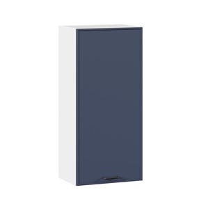 Навесной кухонный шкаф высокий 450 Индиго ЛД 298.430.000.111, Белый/Тёмно-синий в Южно-Сахалинске