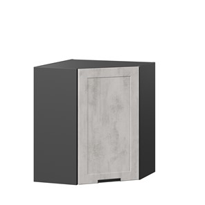 Шкаф кухонный угловой 600 Джамис ЛД 296.610.000.074, Чёрный/Белый камень в Южно-Сахалинске