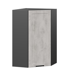 Шкаф кухонный угловой 600 высокий Джамис ЛД 296.620.000.075, Чёрный/Белый камень в Южно-Сахалинске