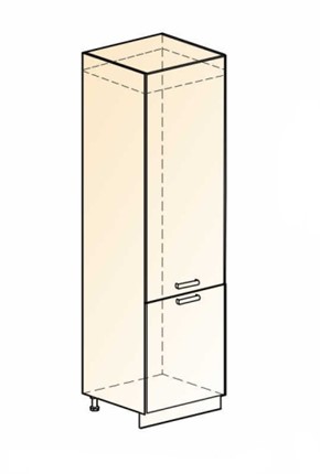 Шкаф-пенал под холодильник Бостон L600 (2 дв. гл.) в Южно-Сахалинске - изображение